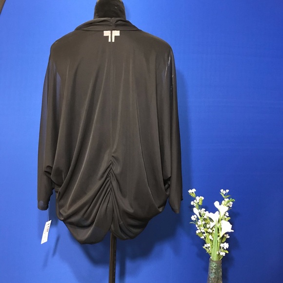 NWT Dress Barn Sheer Black Cardigan - Picture 3 of 7